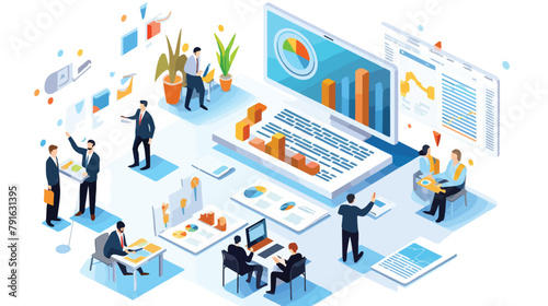 Isometric financial management consulting vector il photo