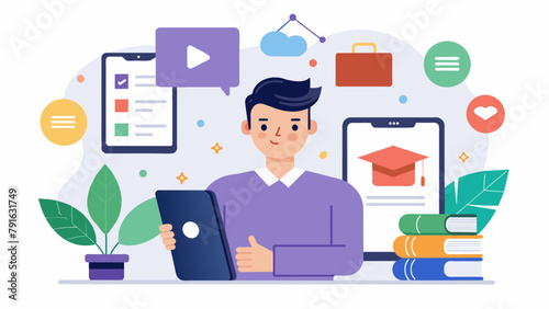 A personalized app with features like video tutorials class schedules and progress tracking providing convenience and connectivity for students