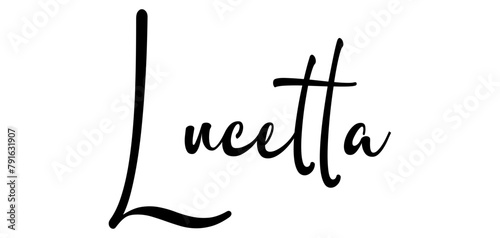 Lucetta - black color - name written - ideal for websites, presentations, greetings, banners, cards, t-shirt, sweatshirt, prints, cricut, silhouette, sublimation, tag
:

