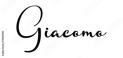Giacomo - black color - name written - ideal for websites, presentations, greetings, banners, cards, t-shirt, sweatshirt, prints, cricut, silhouette, sublimation, tag : 