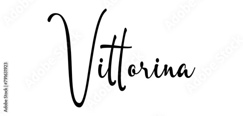 vittorina - black color - name written - ideal for websites, presentations, greetings, banners, cards, t-shirt, sweatshirt, prints, cricut, silhouette, sublimation, tag
:
