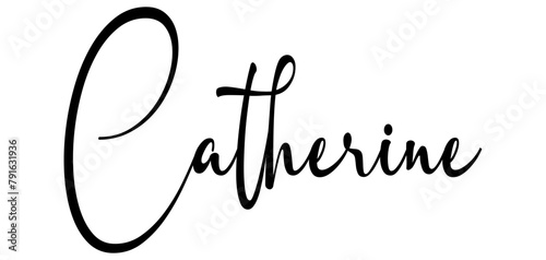 Catherine  - black color - name written - ideal for websites, presentations, greetings, banners, cards, t-shirt, sweatshirt, prints, cricut, silhouette, sublimation, tag
:
