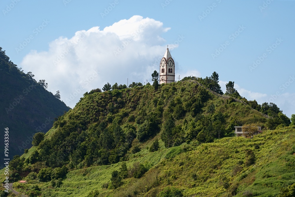 Church in Sao Vicente, Madeira, Portugal, Europe. 