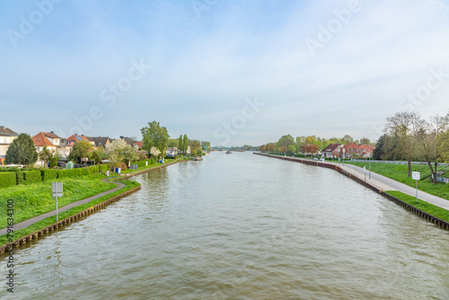 view to  Dortmund–Ems Canal in Mauritz-center, Muenster photo