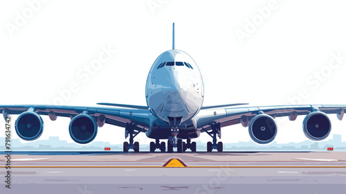 Large airliner vector illustration. Wide-body passe photo
