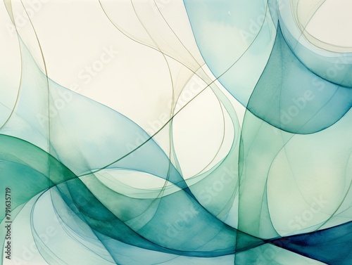 Watercolor ink sketch abstract organic shapes   soft watercolored lines texture paper  closeup macro view low angle copyspace blank empty background pattern