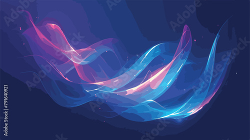 Luminous neon shape wave abstract light effect illu photo