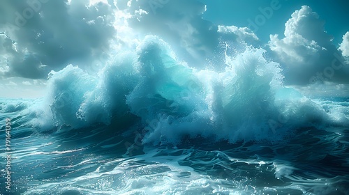 Chillwave Style Tidal Wave in Highly Detailed HD photo