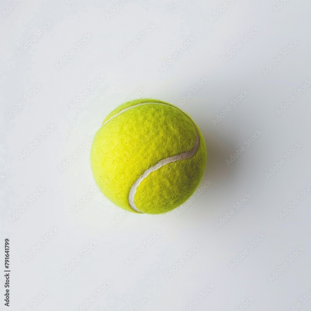 Ein Tennisball, weißer Grund 