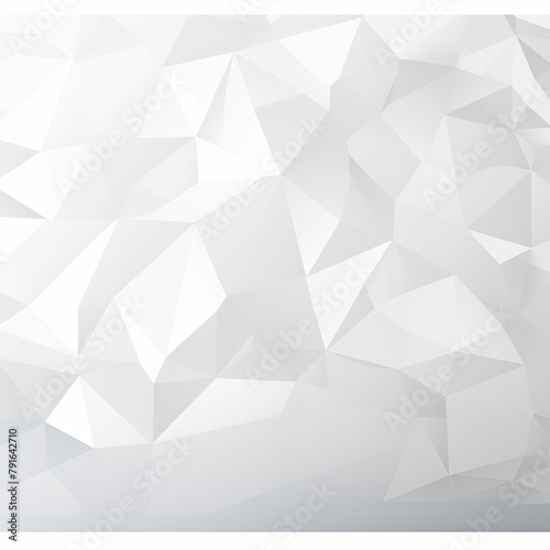 White abstract background with low poly design, vector illustration in the style of white color palette with copy space for photo text or product, blank 