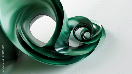 3D emerald to forest spiral, natural vibrancy in a digital twist.
