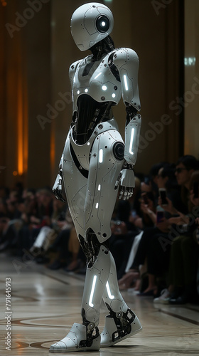 Robot fashion show on the runway, robot, fashion, future