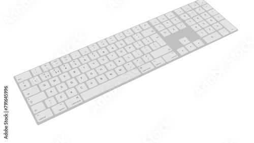 3d rendered illustration of a keyboard