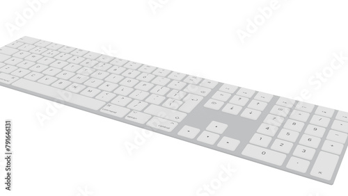 3d rendered illustration of a keyboard