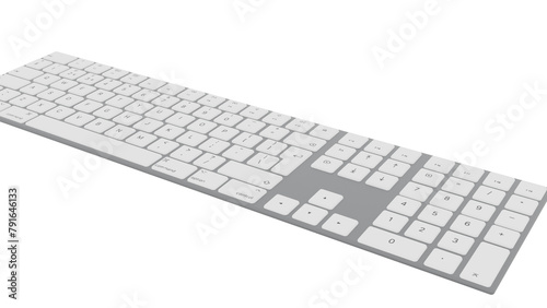 3d rendered illustration of a keyboard