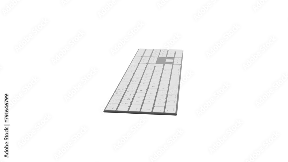 computer keyboard 3d on a white background computer keyboard 3d on a white background