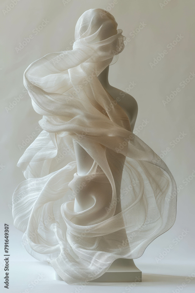 Discover the elegance of cream-colored cloth streaks on the floor, offering a soft and neutral background with beautiful texture. AI generative enhancements available for creative exploration.