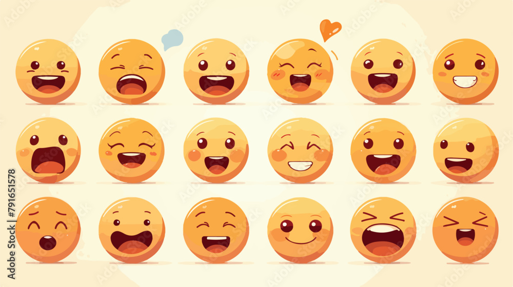 Mega big collection set of Emoji face smile mood em