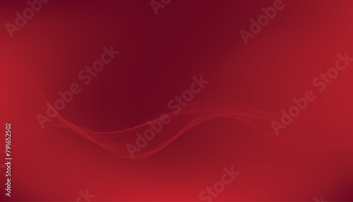 Abstract red gradient background with waves. Modern banner design template