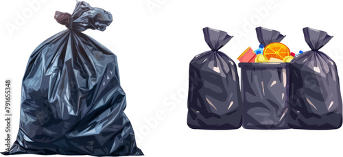 Full can bin pile rubbish accumulation dumpster overflow dump dirty food