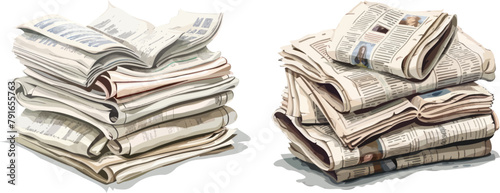A bunch of fresh newspapers