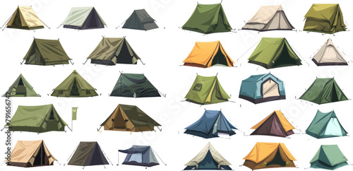 Mountaineering tents vector