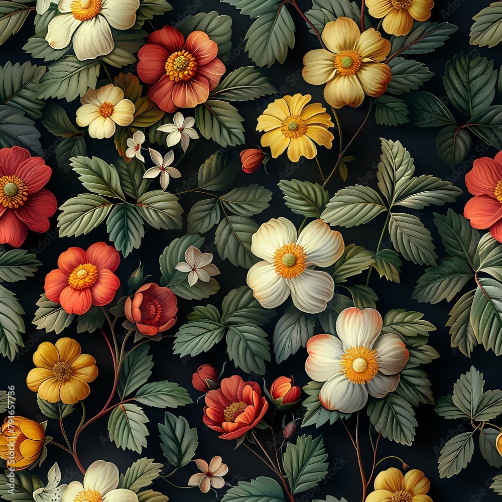 Bold and Detailed Floral Design for High-End Creative Applications