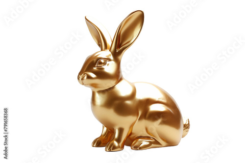 Antique decoration piece of a golden bunny