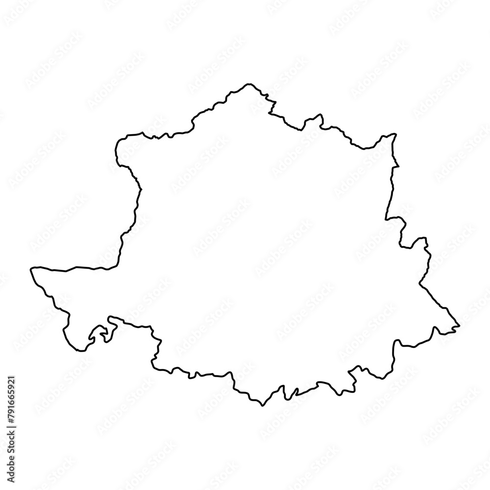 Map of the Province of a Caceres, administrative division of Spain. Vector illustration. Map of the Province of a Caceres, administrative division of Spain. Vector illustration.