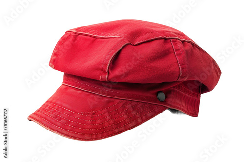 A red painter cap