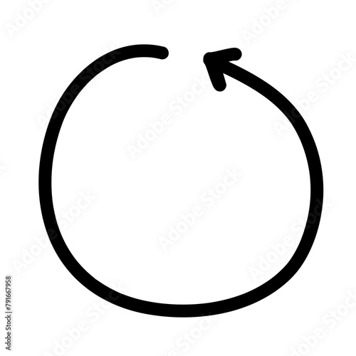 Circle arrow on transparent background