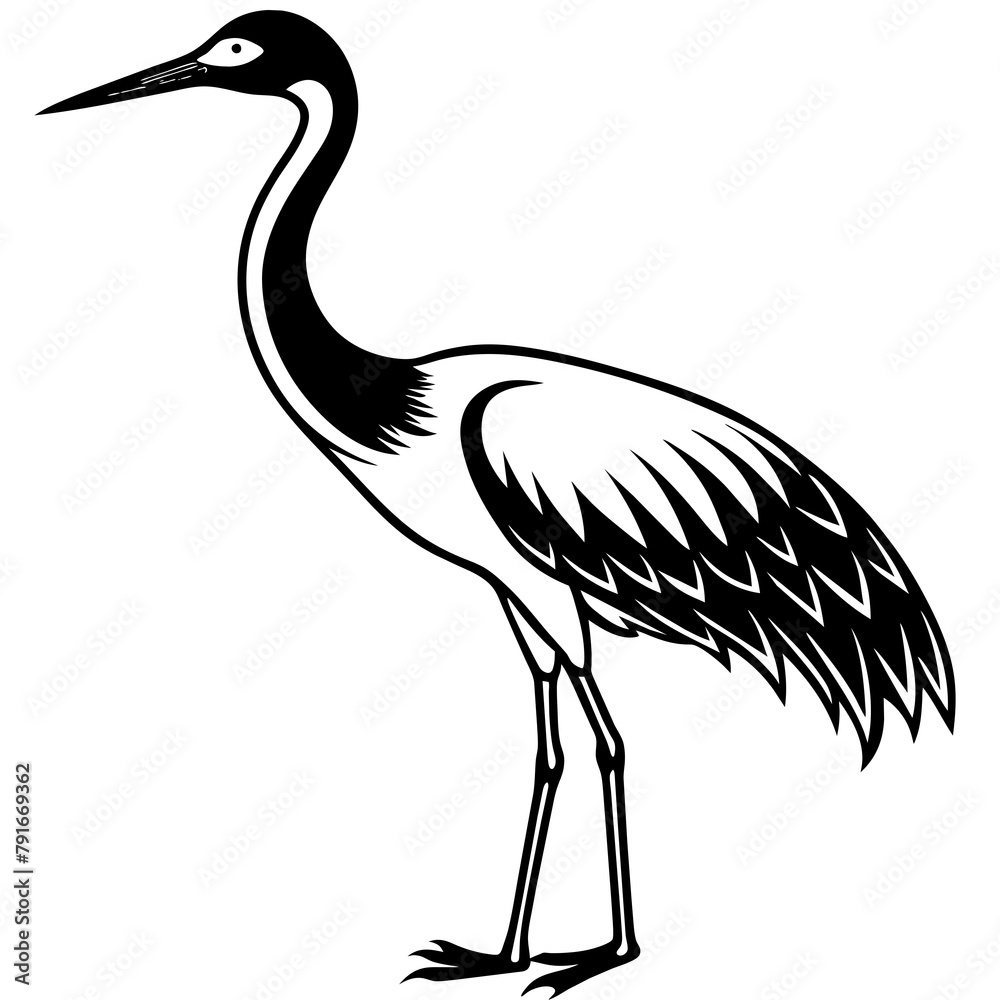 Obraz premium heron silhouette isolated on white