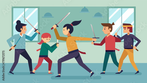 In a controlled training environment students are taught the proper way to safely carry and handle throwing weapons such as knives or
