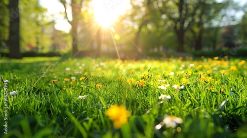 Spring brings warm temperatures and fine weather, marked by sunshine photo