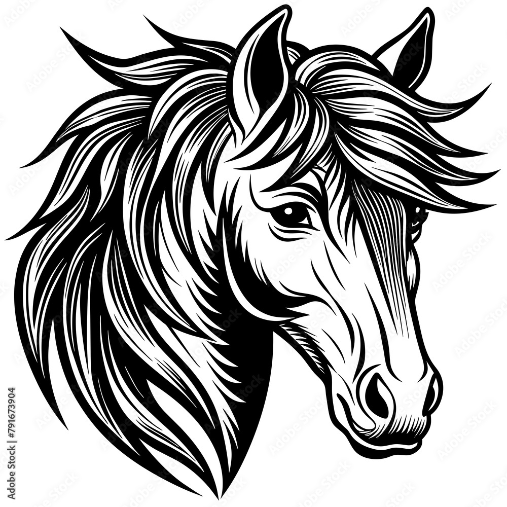 horse head silhouette vector art horse head silhouette vector art