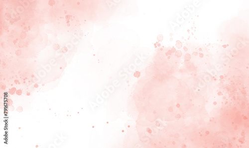 Abstract pink watercolor art background Watercolour brush strokes.Pastel pink watercolor paint brush glitter gold for wedding elements. artistic design templates for invitations , posters, cards. photo