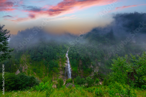 Ayder Plateau Natural Waterfall (Gelintulu Waterfall) Rize, Turkey
