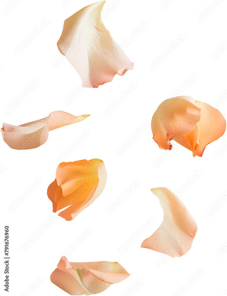 Fototapeta premium falling rose petals