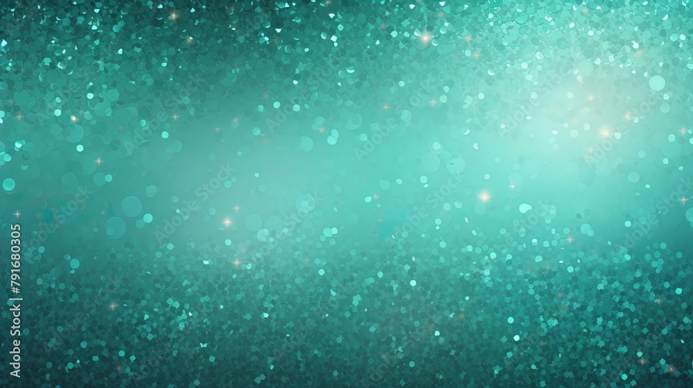 Aqua Blue Green Glitters Sparkles Shimmering Abstract Wallpaper Background Template Subtle Pattern Plain Solid Color Beautiful Gradient Illustration Theme Collection Copy Space 16:9	