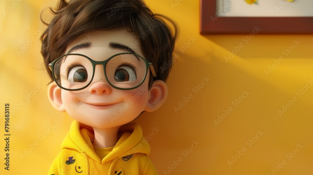 A delightful 3D rendering of a lovable and charming kids persona AI generated illustration A delightful 3D rendering of a lovable and charming kids persona AI generated illustration