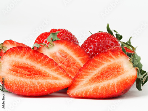 Red berry strawberry isolated on white background