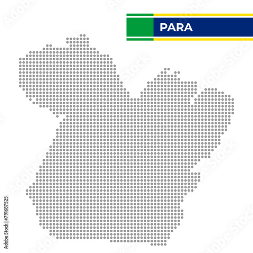 Dotted map of the State of Para in Brazil