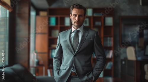Businessman Standing in Office © Jelena