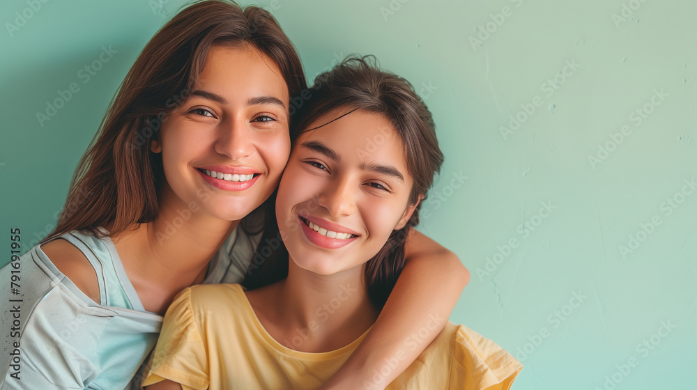 happy mother's day! Adorable sweet young mother with cute little daugh happy mother's day! Adorable sweet young mother with cute little daugh