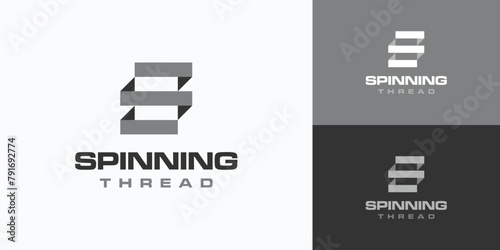 Vector logo design for the initials of the letter S in a screw shape with a modern, simple, clean and abstract style.