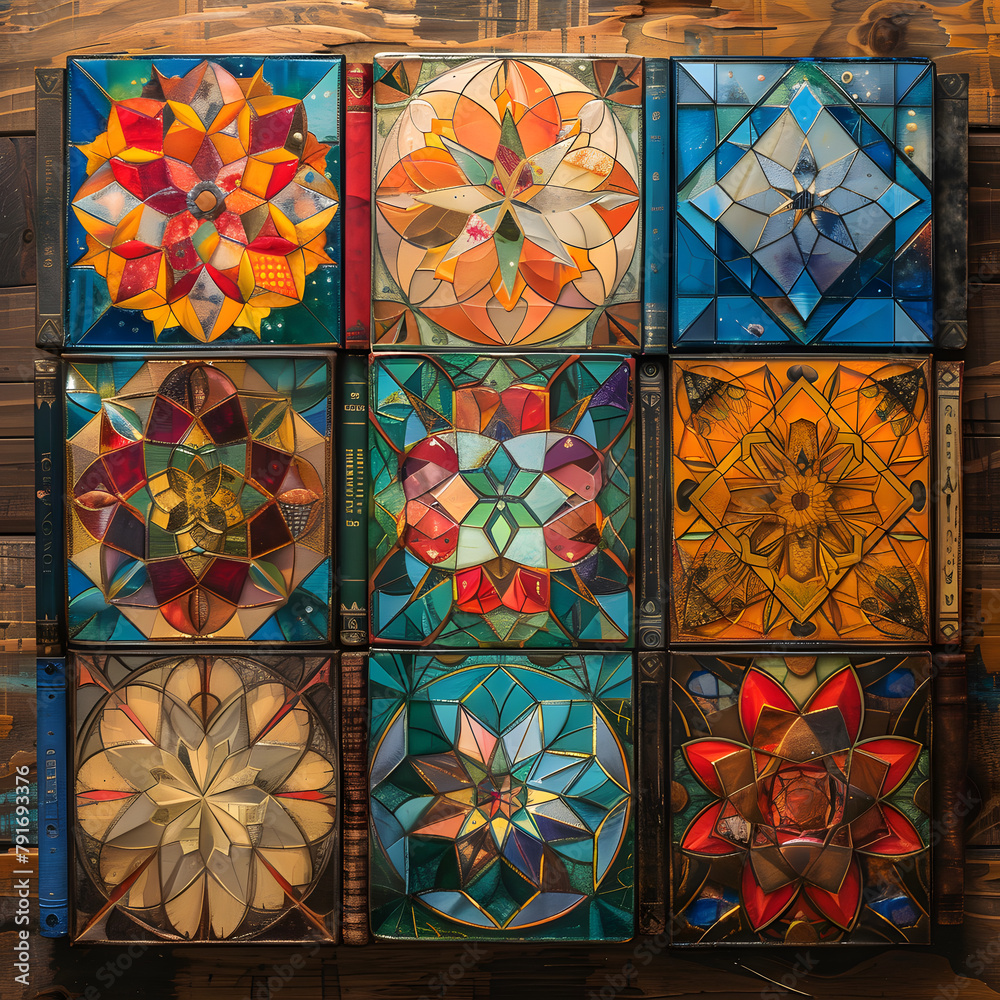 Ceramic tile pattern. Ethnic folk ornament Ceramic tile pattern. Ethnic folk ornament