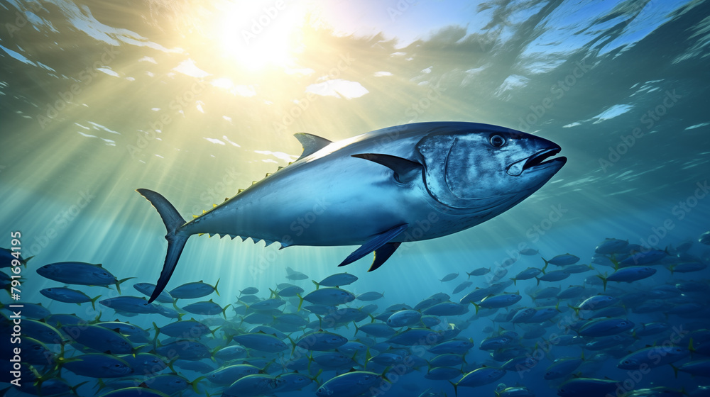Fototapeta premium Big tuna in the sea