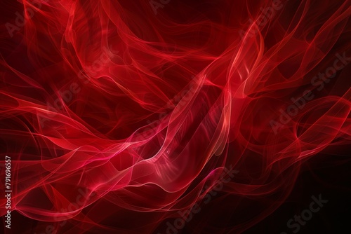 A digital abstract texture with flowing red crimson and scarlet waves, creating a dynamic sense of movement and passion.