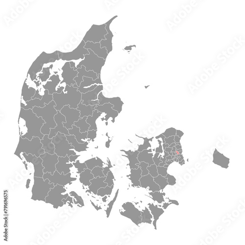 Gladsaxe Municipality map, administrative division of Denmark. Vector illustration. photo