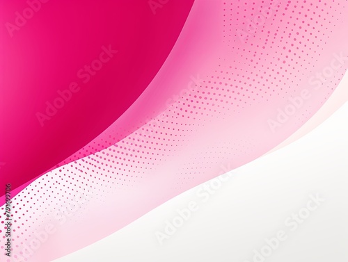 Magenta and white vector halftone background with dots in wave shape, simple minimalistic design for web banner template presentation background